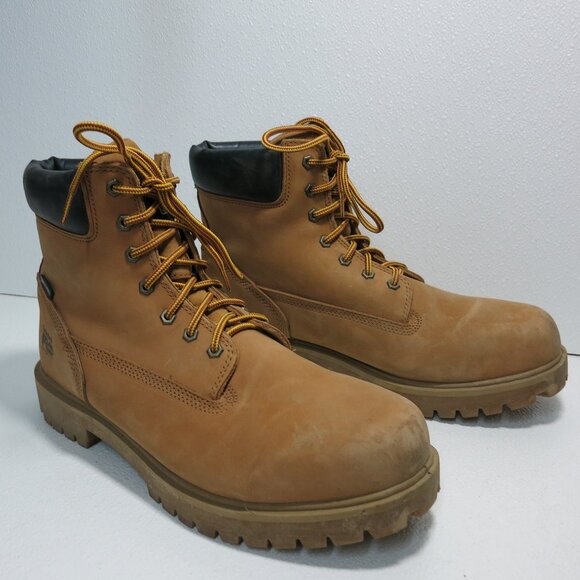 Timberland Pro Waterproof Soft Toe Nubuck Leather Boots Shoes Men's Shoes 14 M - Picture 2 of 9